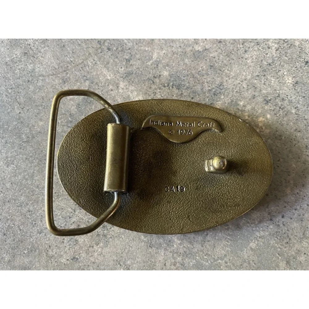 1953 BRASS CORVETTE BELT BUCKLE 1950s Chevrolet Indiana Metal Craft‎ CA-19